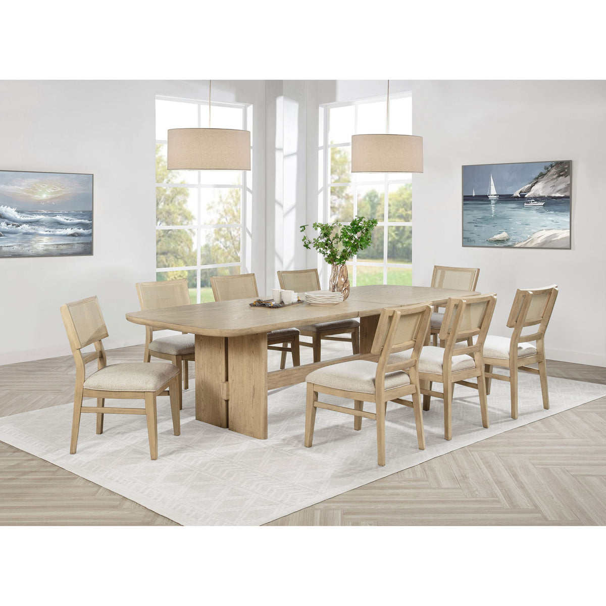 Kimpton - Juego de mesa de comedor rectangular
