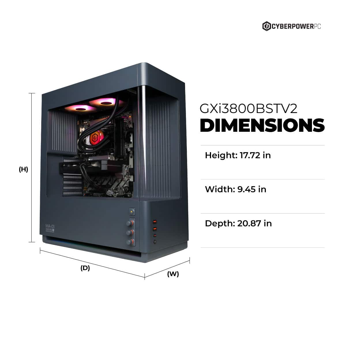 CyberPowerPC - Gaming Desktop - Intel Core Ultra 7 270K Plus - NVIDIA GeForce RTX 5070 12GB - 32GB DDR5 - 2TB PCIe 4.0 SSD Storage - Gray