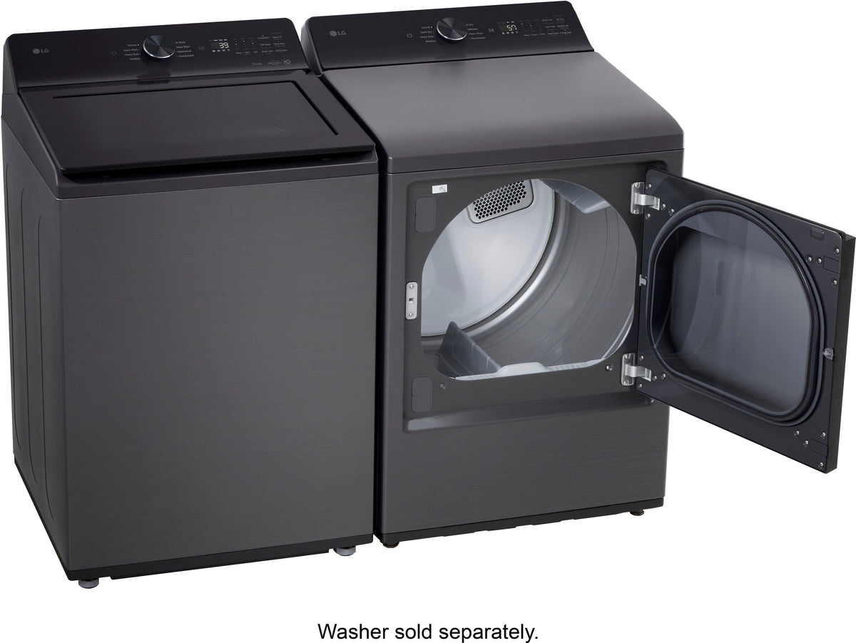 LG - 7.3 Cu. Ft. Smart Gas Dryer with Sensor Dry - Custom Panel Ready