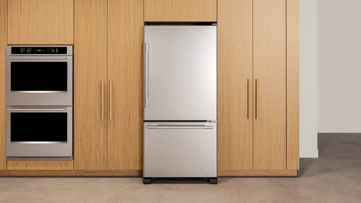 KitchenAid - 19 Cu. Ft. 30-Inch Standard-Depth Bottom Mount Refrigerator with Right Door Swing - Stainless Steel