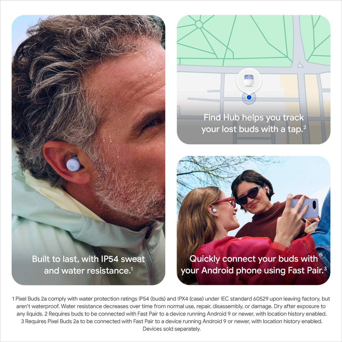 Google - Pixel Buds 2a - Wireless Earbuds with Active Noise Cancellation - Bluetooth Headphones - Hazel