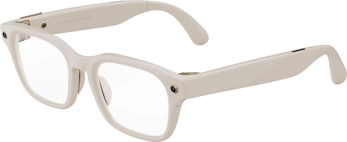 Meta - Adventurer - AI Glasses - Smart Features like 12MP Camera, Live Translate- 8+ Hour Battery - Transitions Sapphire Lenses - Linen