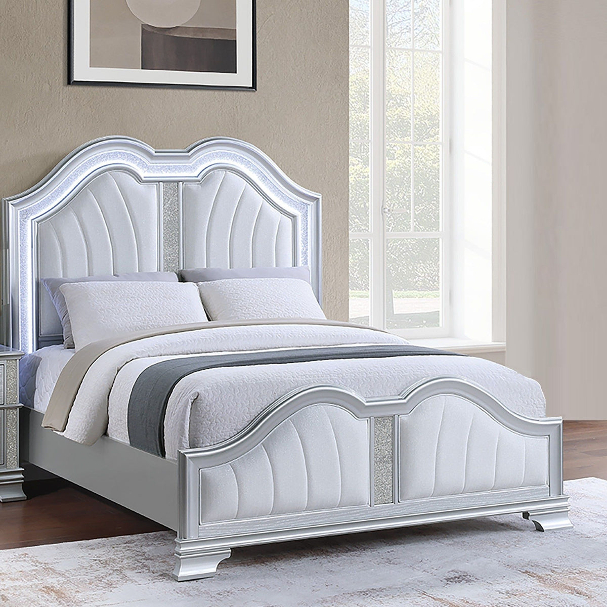 Cama de diseño único con puerto USB integrado