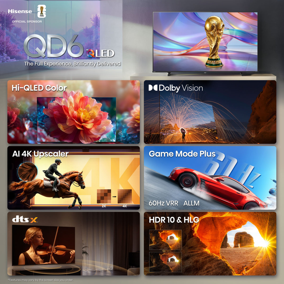 Hisense - 65" Class QD6 Hi-QLED Series 4K UHD Smart Roku TV (2026)