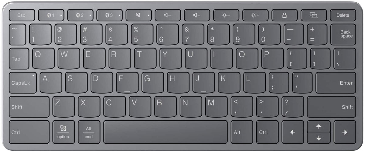 Lenovo - Multi-Device Wireless Keyboard - Luna Gray