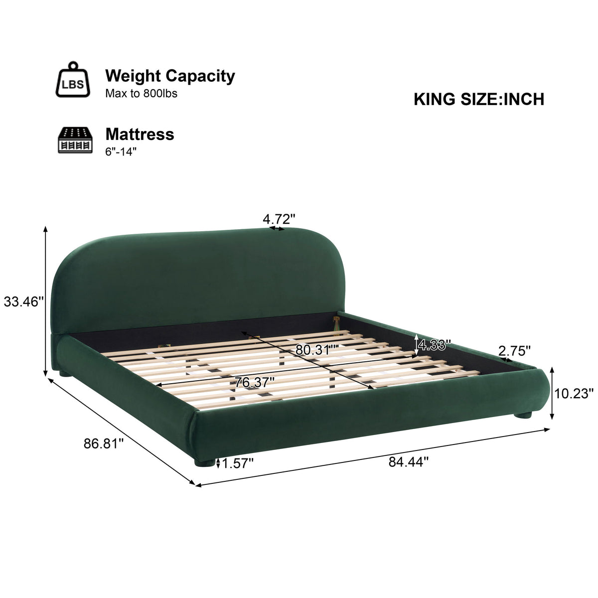 Cama doble tapizada de dormitorio moderna sencilla