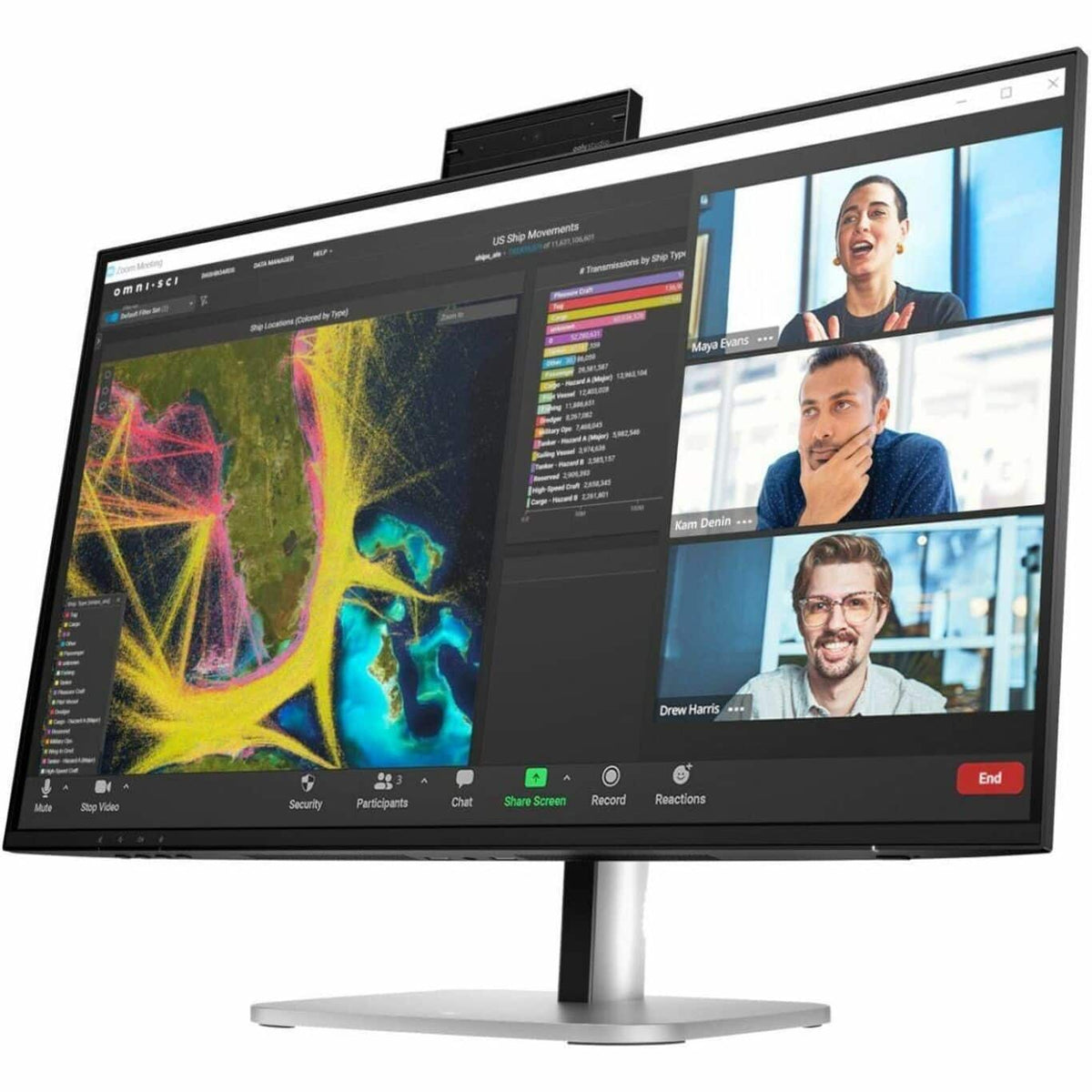 HP - 27" IPS LCD 100Hz Monitor (USB) - Sleek Black, Silver, Dual Color