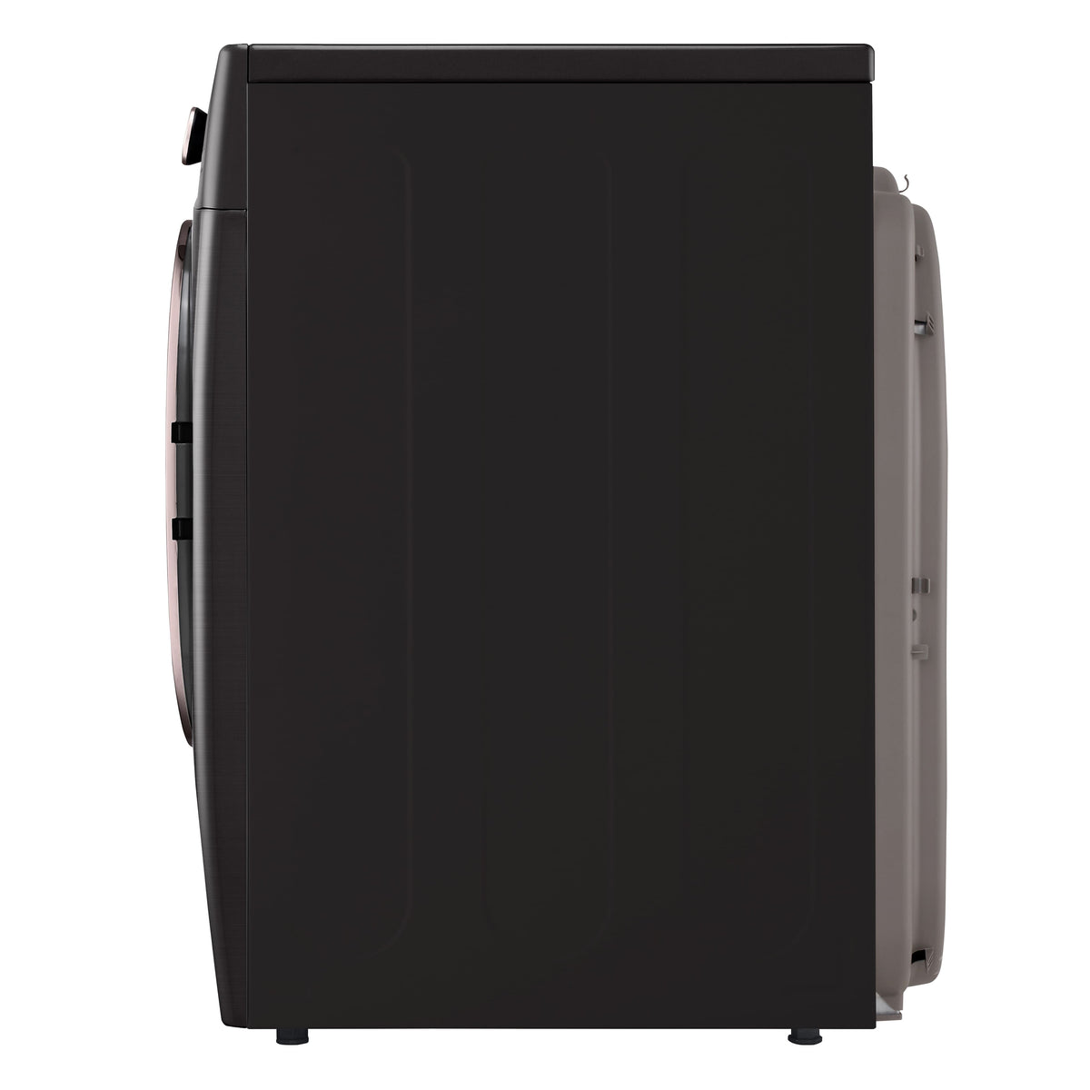 LG - 7.8 Cu. Ft. Stackable Smart Electric Dryer with Dual Inverter HeatPump Technology - Black Steel
