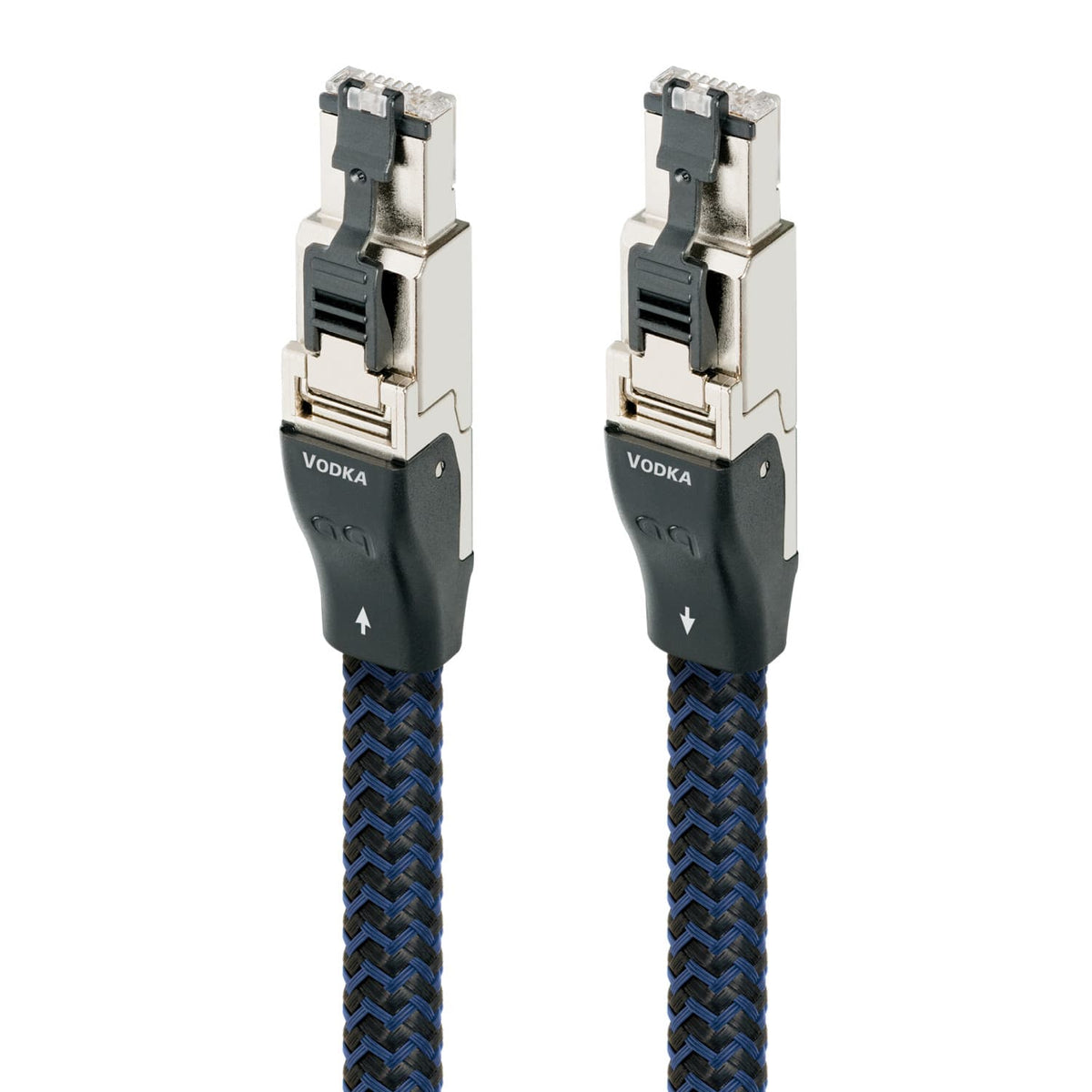 AudioQuest - Vodka RJ/E 9.8' Digital Ethernet Cable with RJ45 to RJ45 Connectors - Blue on Black