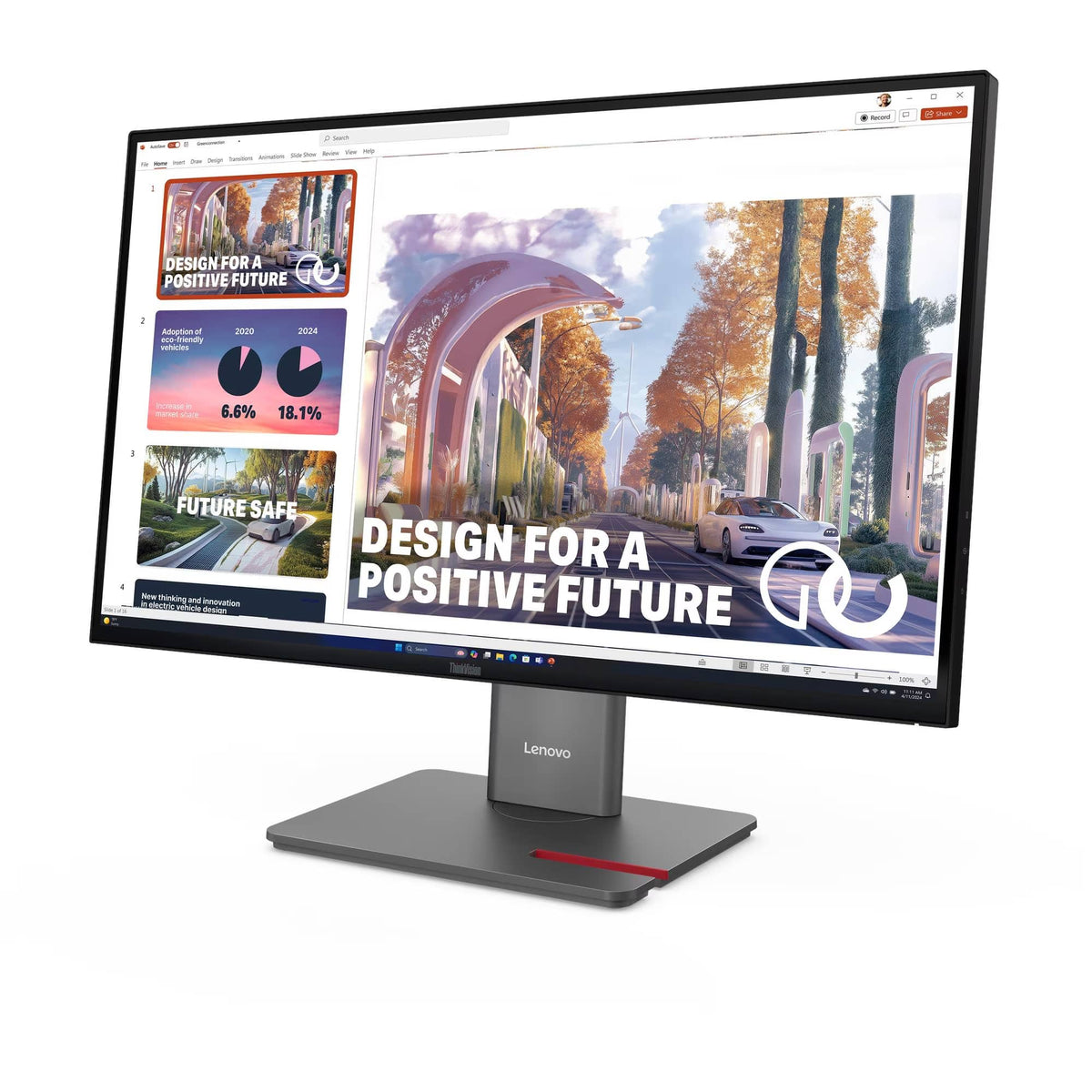 Lenovo - ThinkVision 27" IPS LED QHD (2560x1440) 24Hz - 120Hz Monitor (HDMI, USB, DP) - Black