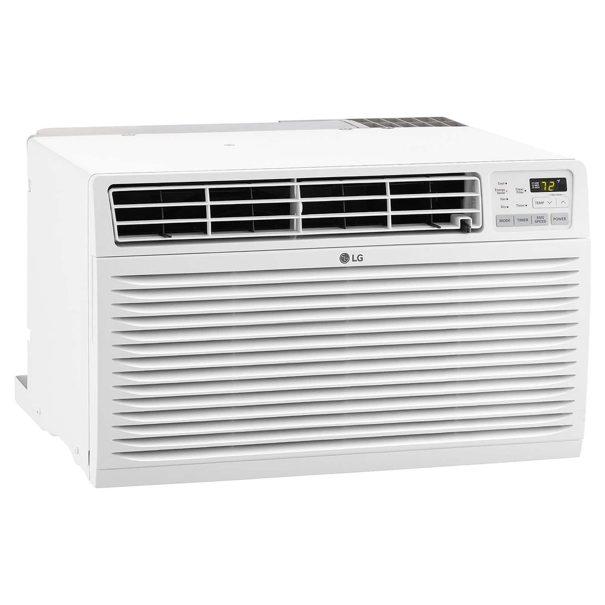LG - 450 Sq. Ft. 10,000 BTU 230V Through-the-Wall Air Conditioner with 11,200 BTU Supplemental Heat Function - White