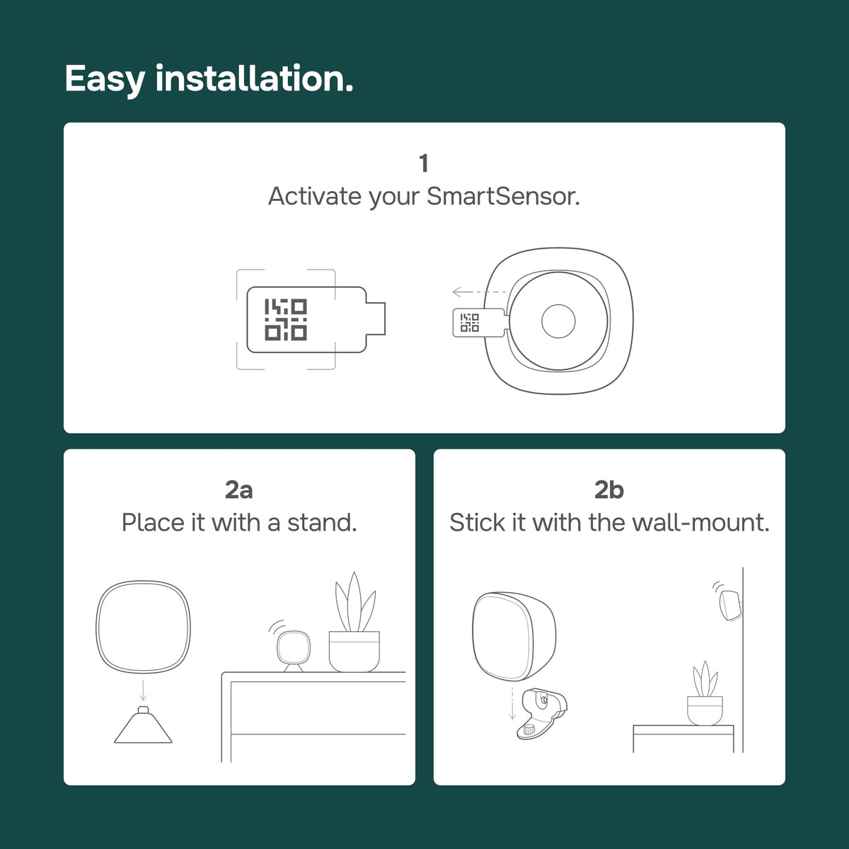 ecobee - SmartSensor 2-Pack - Temperature & Occupancy Detection, Comfort, Security, Energy Savings - White