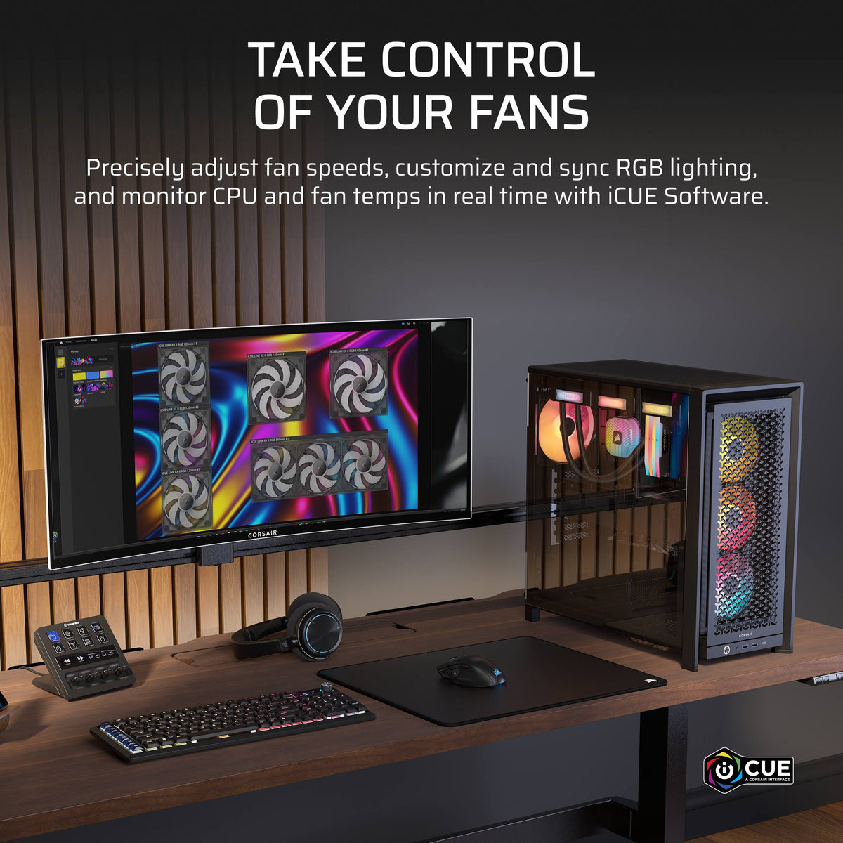 CORSAIR - iCUE LINK RX120 II RGB 120mm PWM Fan - Black