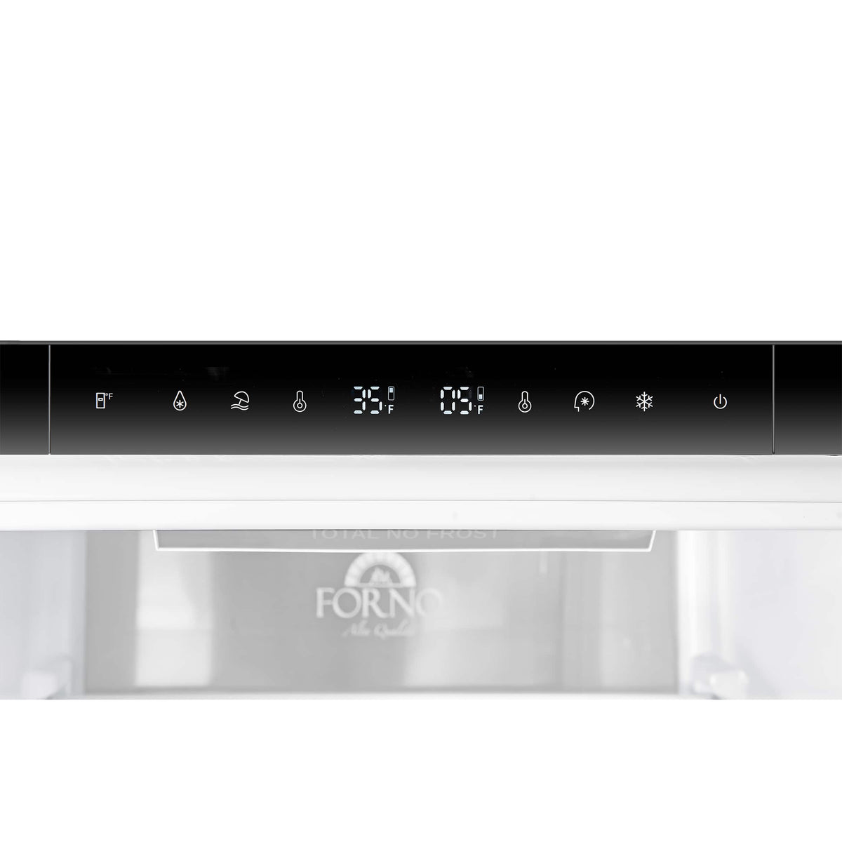 Forno Appliances - Custodia 10.3 Cu. Ft. 24" Counter-Depth Bottom Freezer Refrigerator with Right-Hinge Door and Total No Frost - White