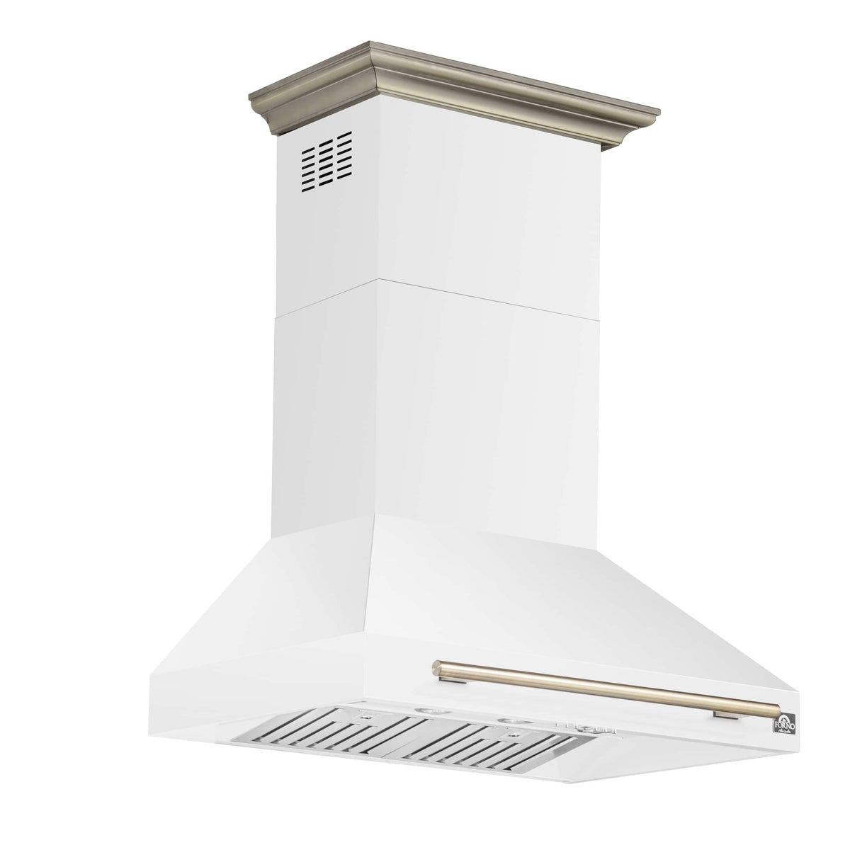 Forno Appliances - 36 inches - Externally Vented & Recirculating - Wall Range Hood - White