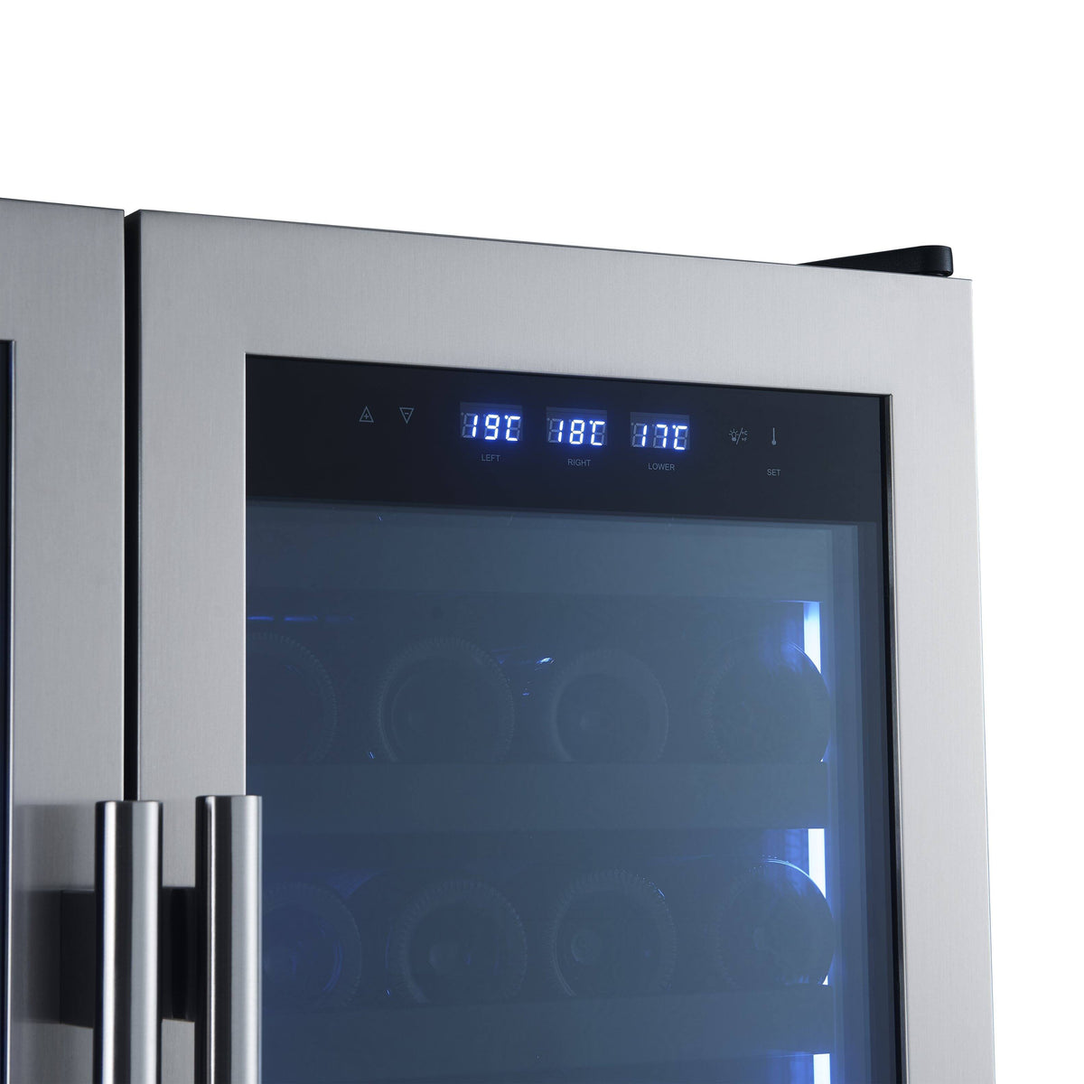 Forno Appliances - Campania 120-Bottle Built-In Dual Zone Wine Cellar & Beverage Cooler - Stainless Steel