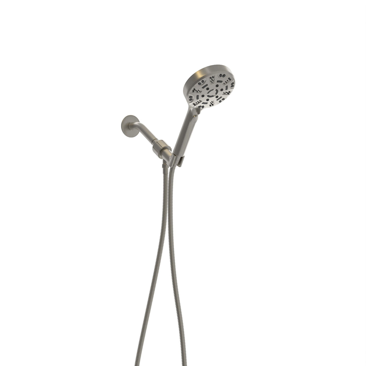 Multi Function Adjustable Hand Shower 8 Function Hand Shower, Plastic Construction - Brushed Nickel