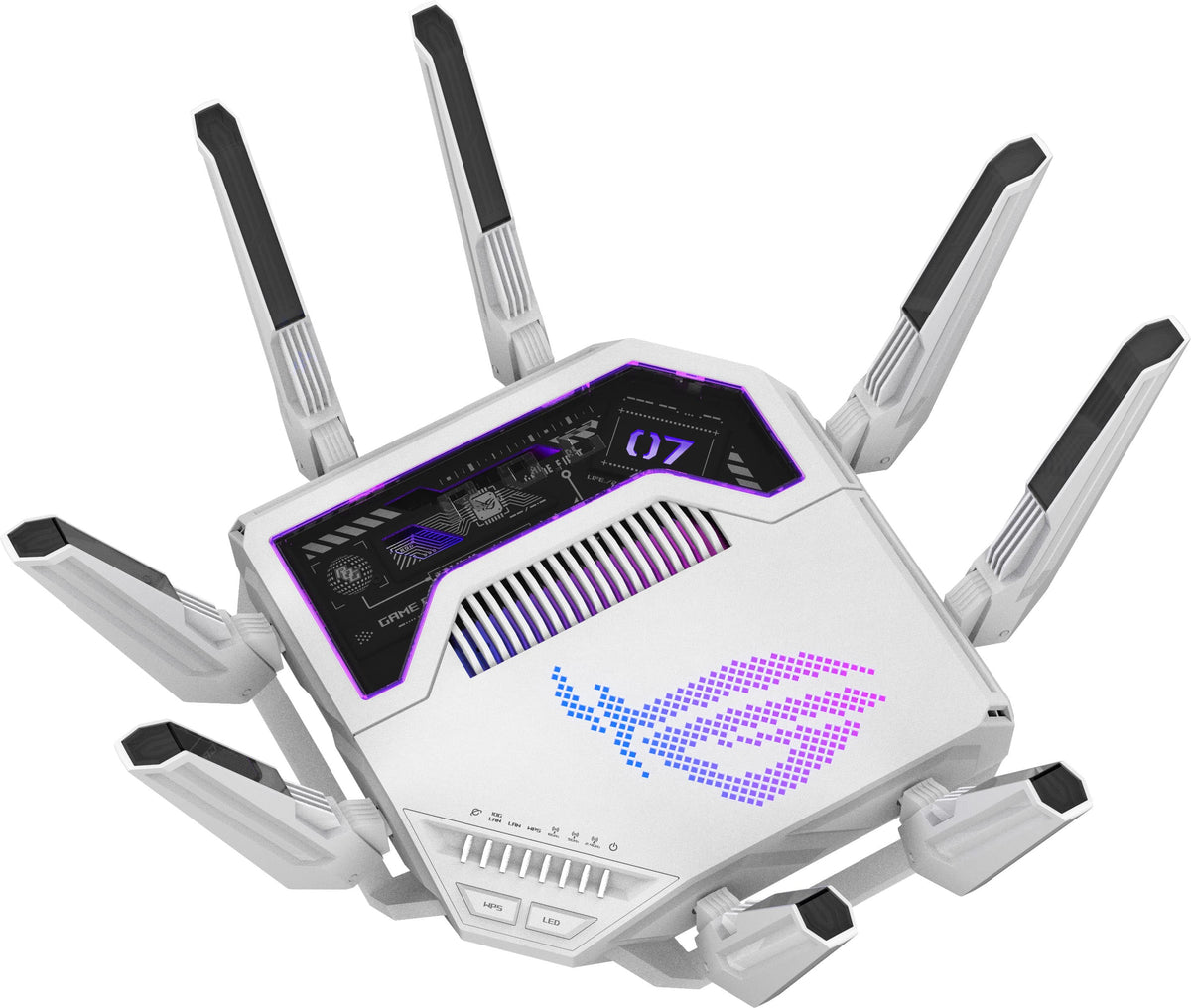 ASUS - ROG Rapture GT-BE19000AI Tri-Band Wi-Fi 7 Gaming Router - White