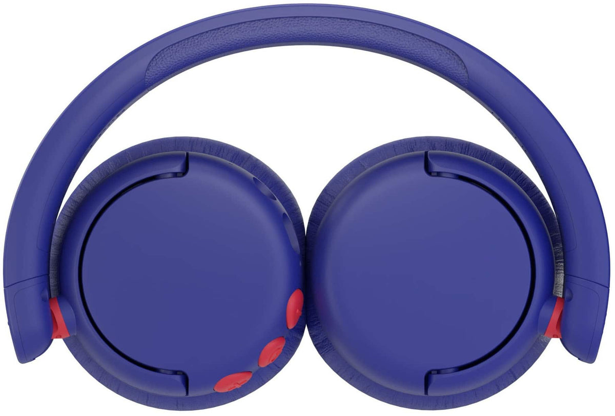 Made for Amazon BuddyPhones EcoTime Jr Wireless SafeAudio Over-the-Ear Youth Headset, Bluetooth (Ages 3-6) - Deep Blue
