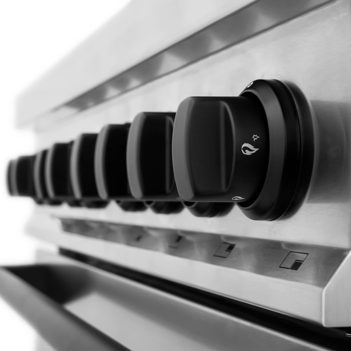 ZLINE - 36 in. Wide 6 Burner Autograph Legacy Dual Fuel Range with Matte Black Accents (RAZ-36-MB) - Stainless Steel/Matte Black Accents