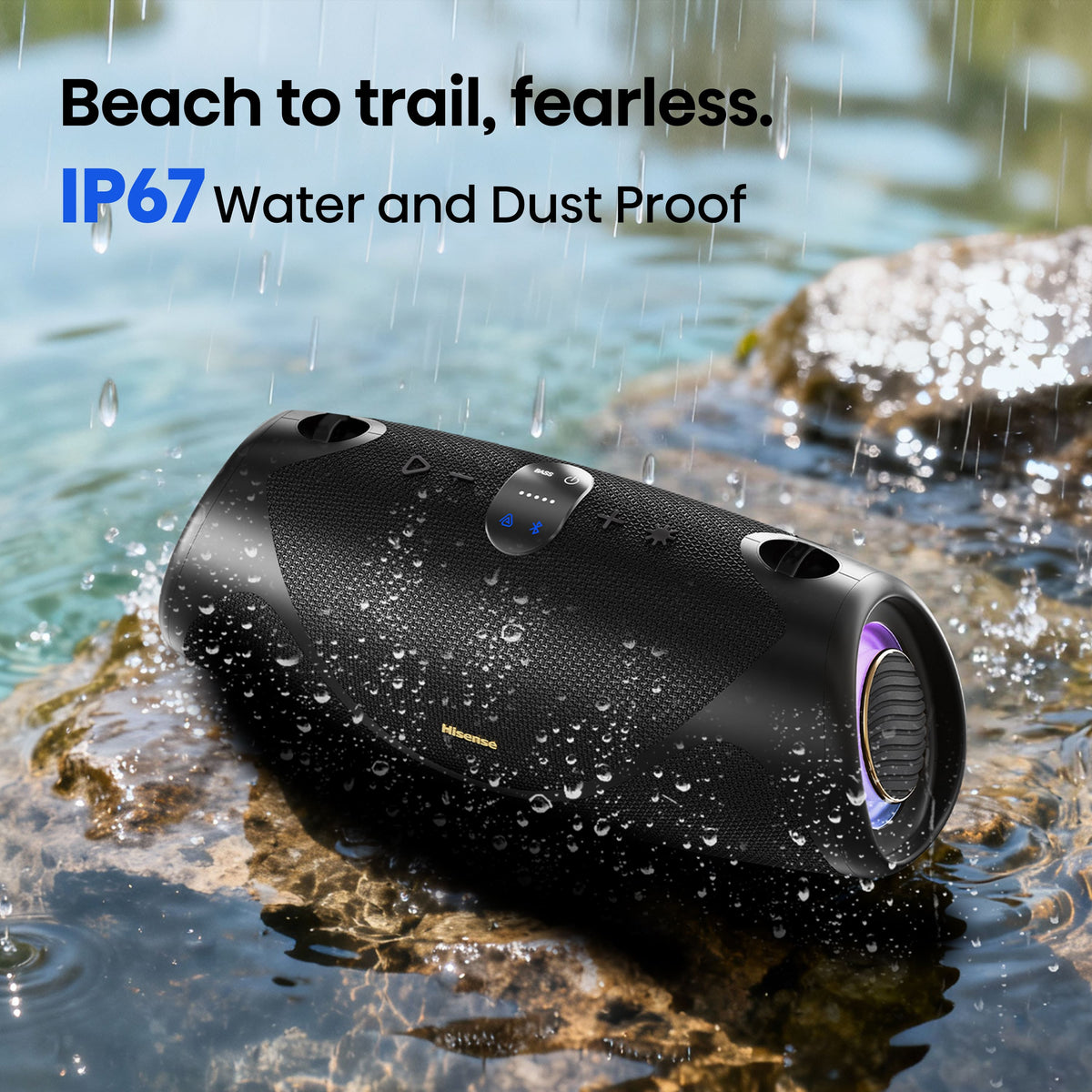 Hisense - Portable Speaker - Black