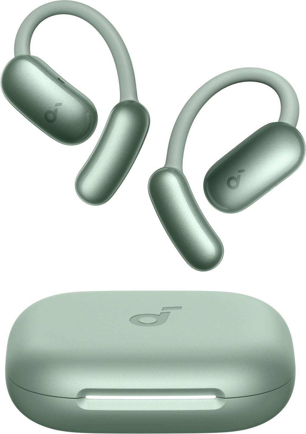 Soundcore - by Anker AeroFit 2 A.I. Assistant Open-Ear Bluetooth Headphones with Real-Time Translation and Adjustable Ear Hooks - Sage Green