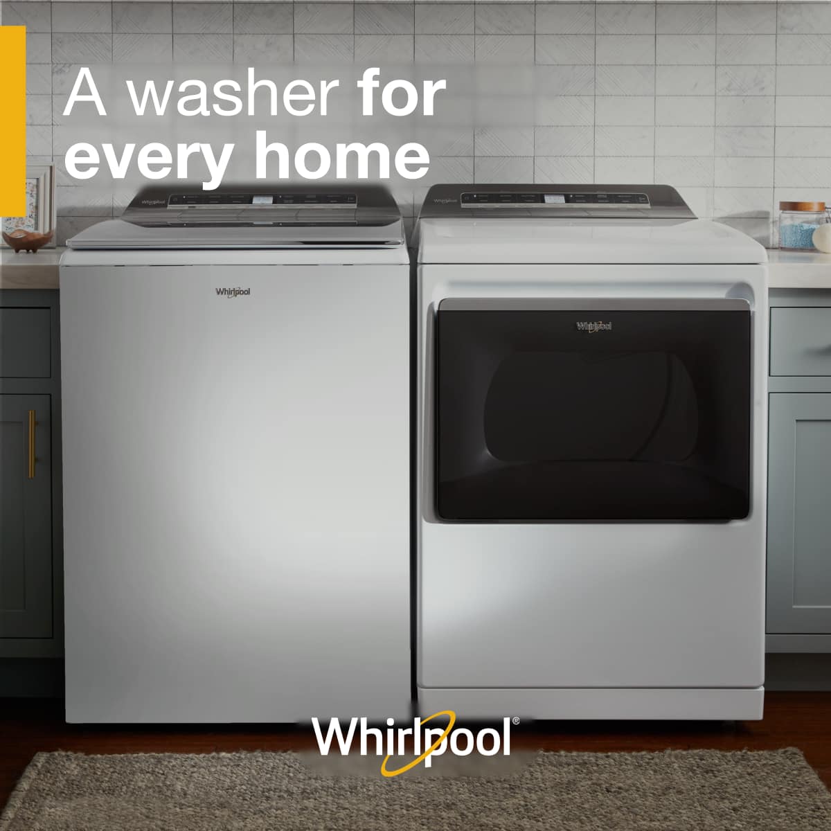 Whirlpool - 5.2/5.3 Cu. Ft. High Efficiency Smart Top Load Washer with 2 in 1 Removable Agitator - White