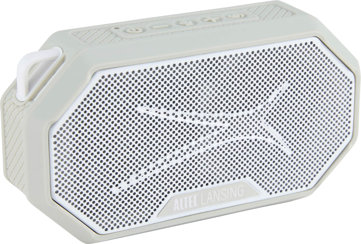 Altec Lansing - Bluetooth HydraMini 2.0 EverythingProof Portable Speaker - Gray/White