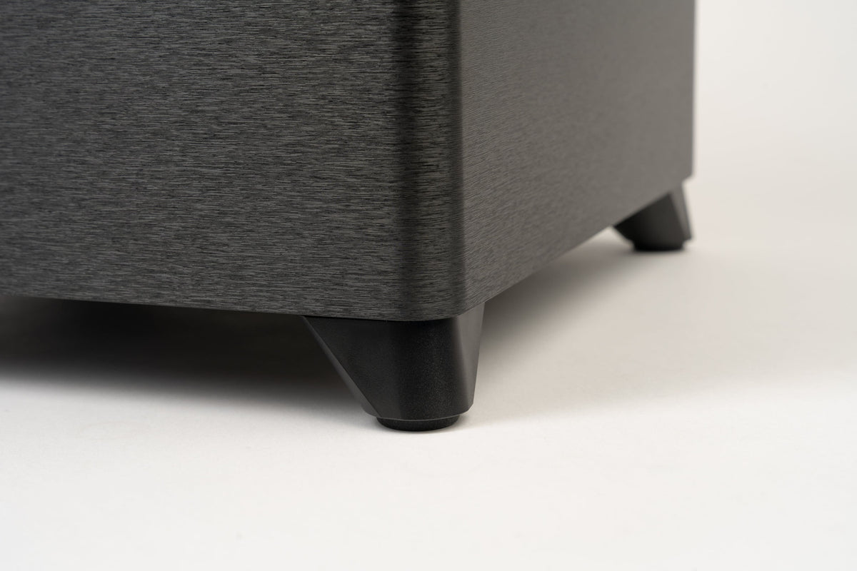 MartinLogan - Dynamo Foundation 10, 10” Sealed, Powered Subwoofer, with Magnitude MT-400 Amplifier, DSP-Optimized, and Wireless Ready - Brushed Black