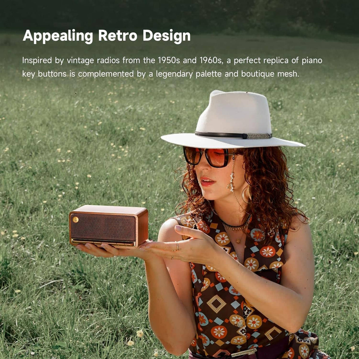 Edifier - MP230 Portable Bluetooth Speaker - Wood
