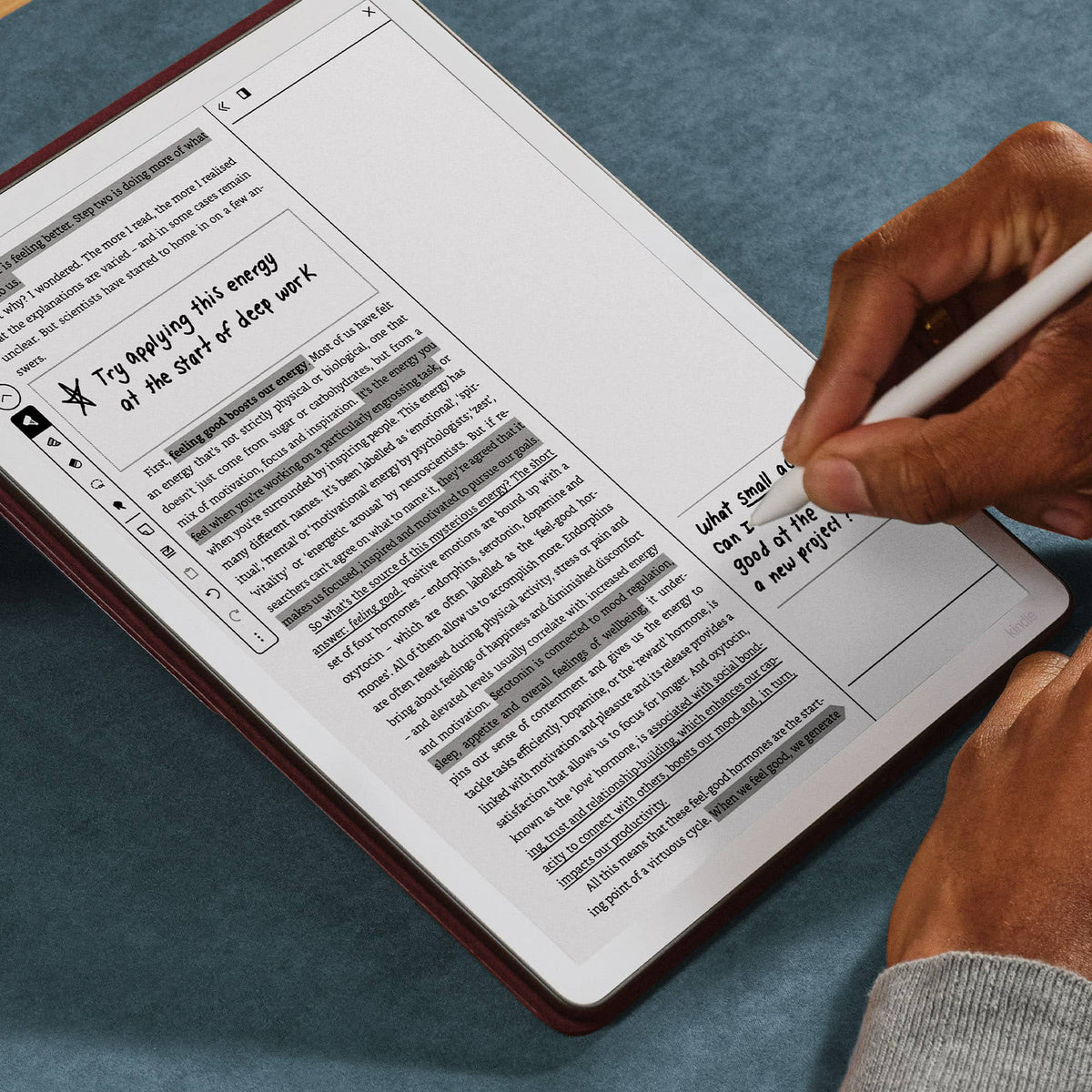 Amazon - Kindle Scribe 32GB (newest model) 11” paper-like display with front light, Write in notebooks, docs, and books - 2025 - Graphite