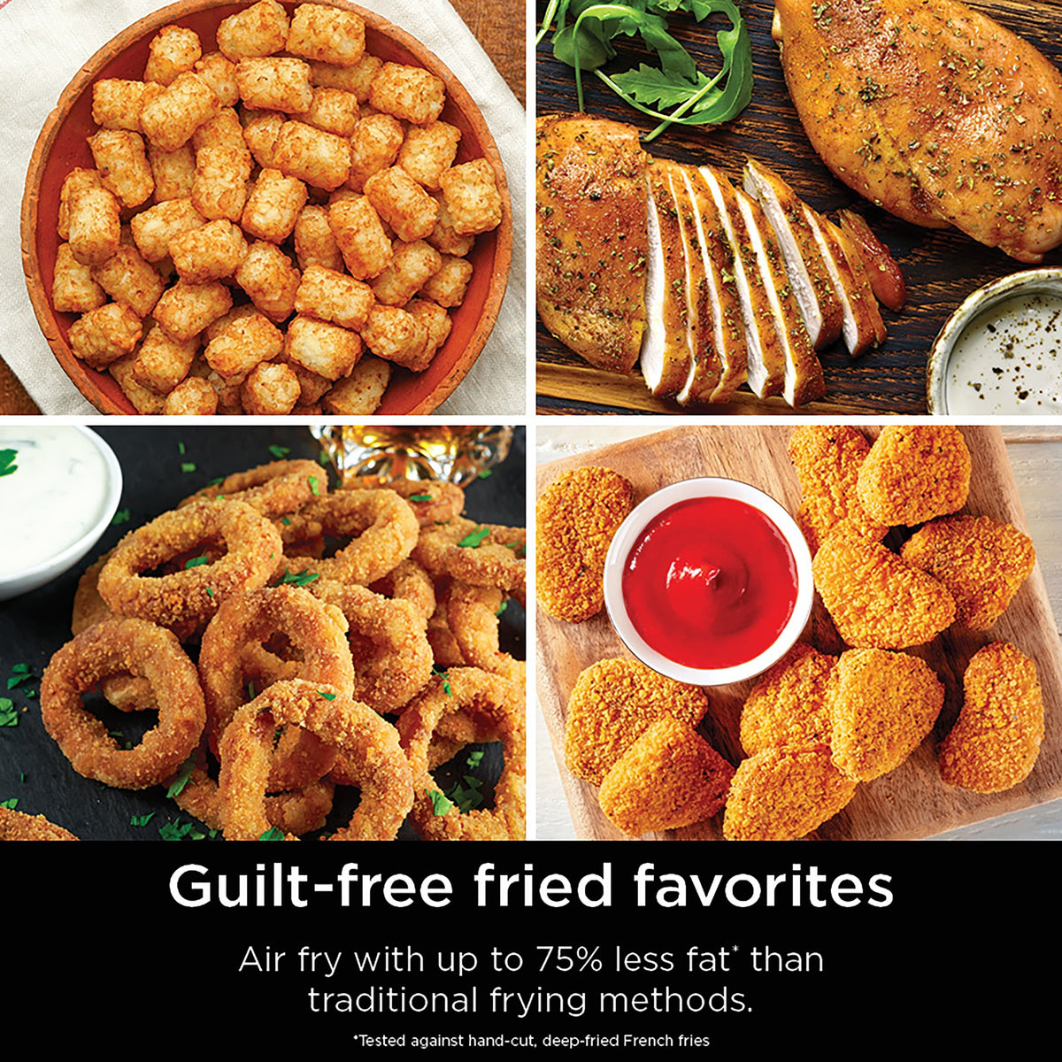 Ninja - DoubleStack 8 QT, 6-in-1, 2-Basket Air Fryer, Space Saving Design - Black