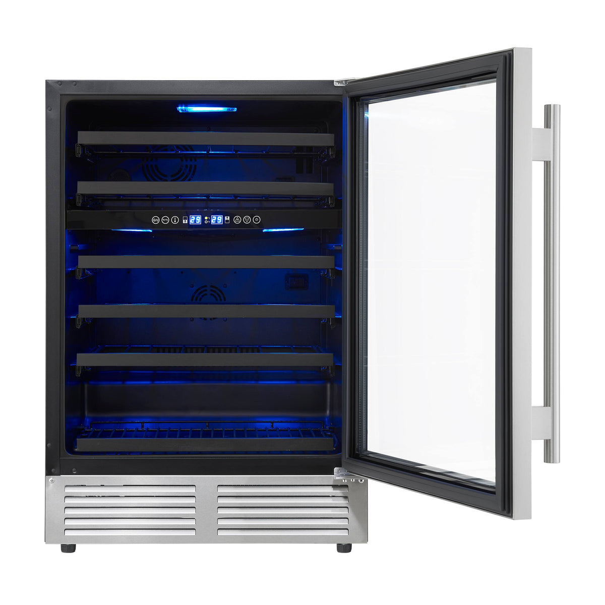 Forno Appliances - Bacchino 51-Bottle Convertible Dual Zone Wine Cooler - Stainless Steel