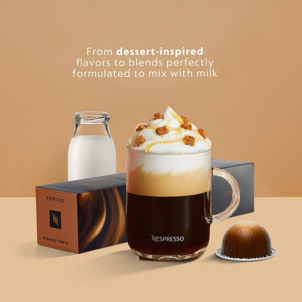 Nespresso - Vertuo Next Premium Coffee and Espresso Maker plus Aeroccino3 Milk Frother in Black - Black Rose Gold
