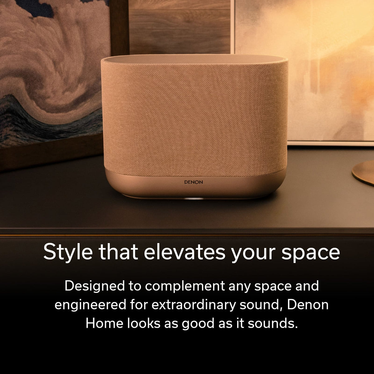 Denon - HOME 400 Wireless Smart Speaker - Stone