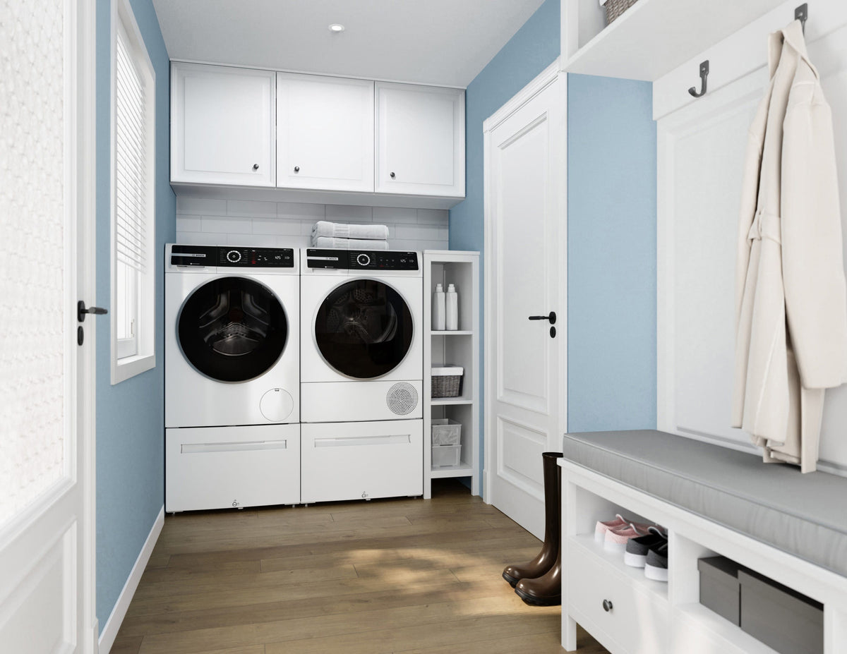Bosch - 500 Series 2.4 Cu. Ft. High-Efficiency Stackable Smart Front Load Washer with 4D Wash System - White