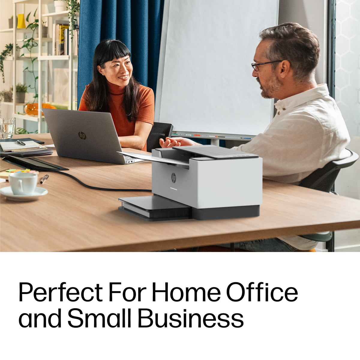 HP - LaserJet M220dw Wireless Black-and-White Compact Laser Printer, AI-Enabled - White