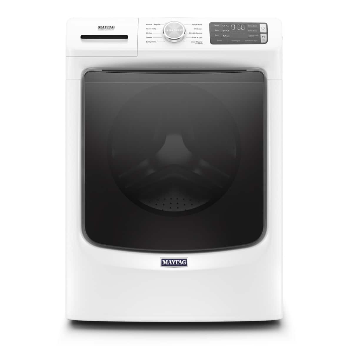 Maytag - 4.5 Cu. Ft. High-Efficiency Stackable Front Load Washer with Steam and Fresh Spin - White