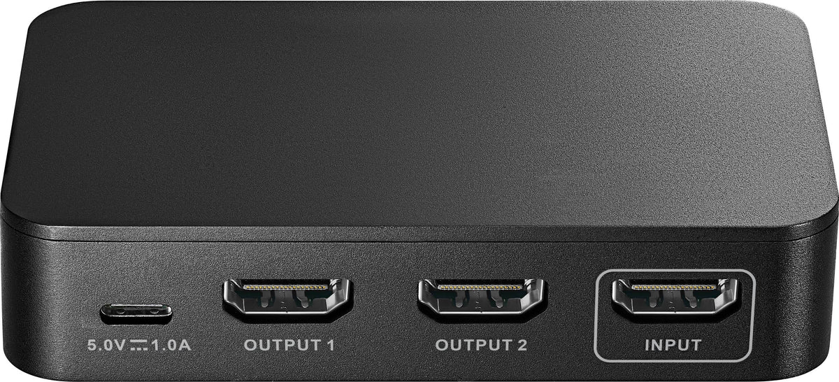 Insignia™ - HDMI 2-Output Splitter with HDR Pass-Through - Black