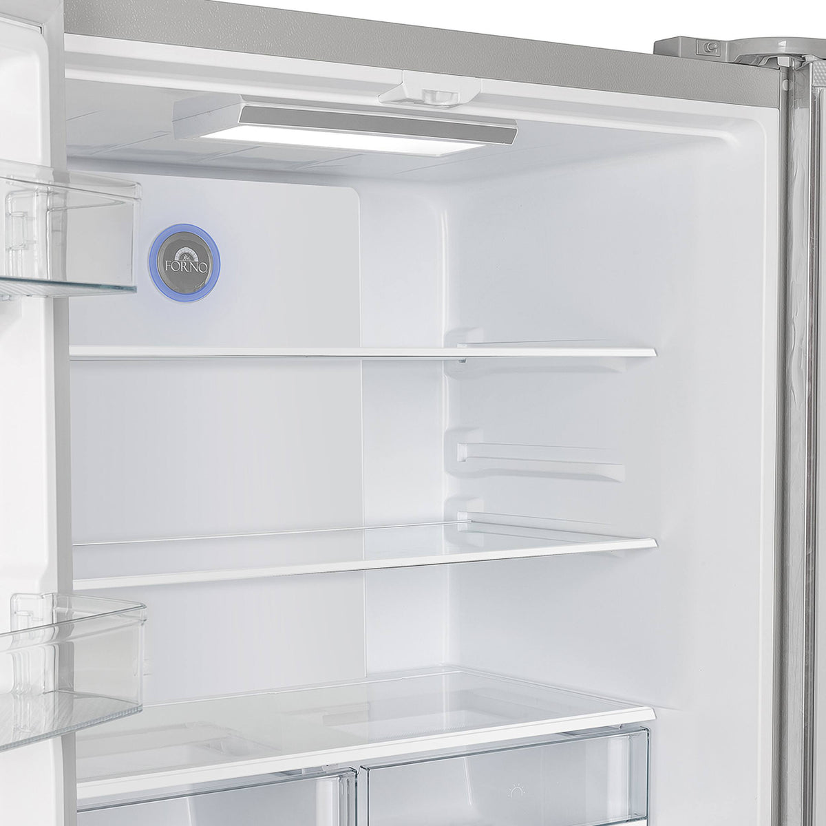 Forno Appliances - 36 in. Wide Moena 19.2 Cu. Ft. French Door Refrigerator - Stainless Steel