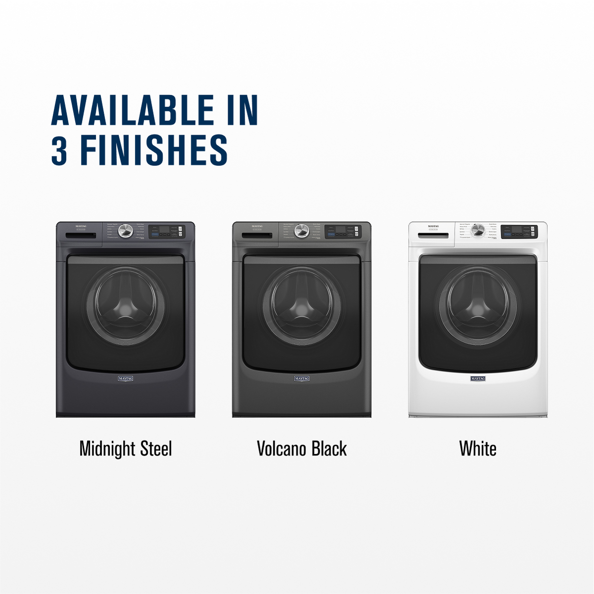 Maytag - 5.0 Cu. Ft. High-Efficiency Smart Front Load Washer with Steam and Pet Pro System - Midnight Steel