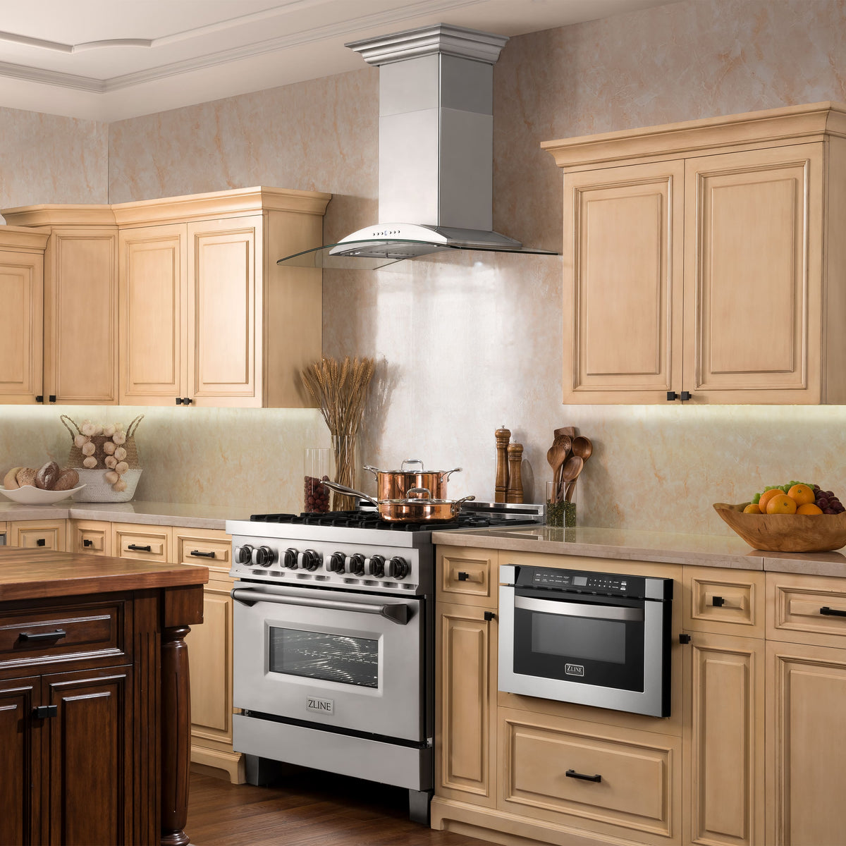 ZLINE - 36 inches - Externally Vented - Wall Range Hood - Brushed Stainless Steel