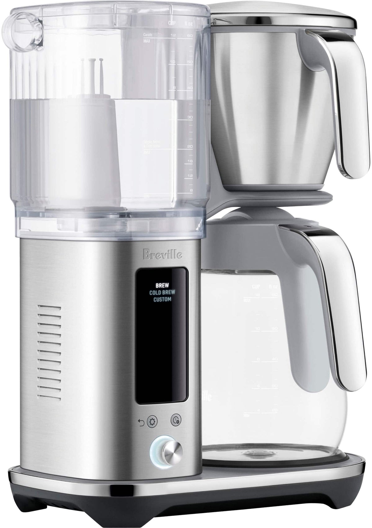 Breville - the Luxe Brewer Glass Coffee Maker - Brushed Stainless Steel