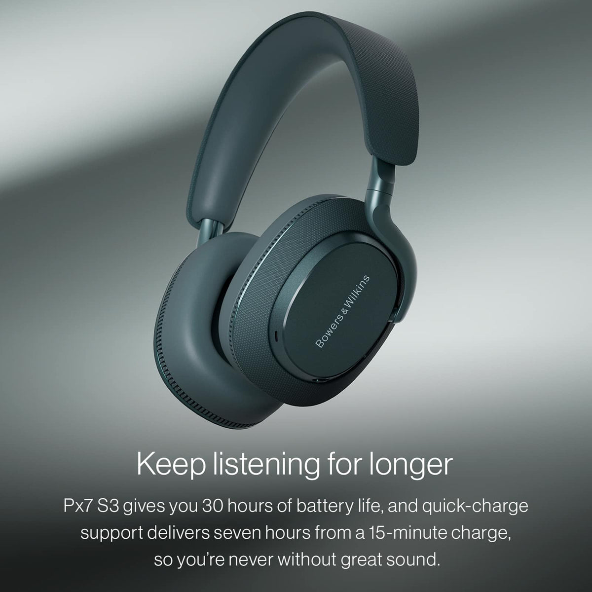 Bowers & Wilkins - Px7S3 Bluetooth Noise Cancelling Over-the-Ear Headphones - Anthracite Black