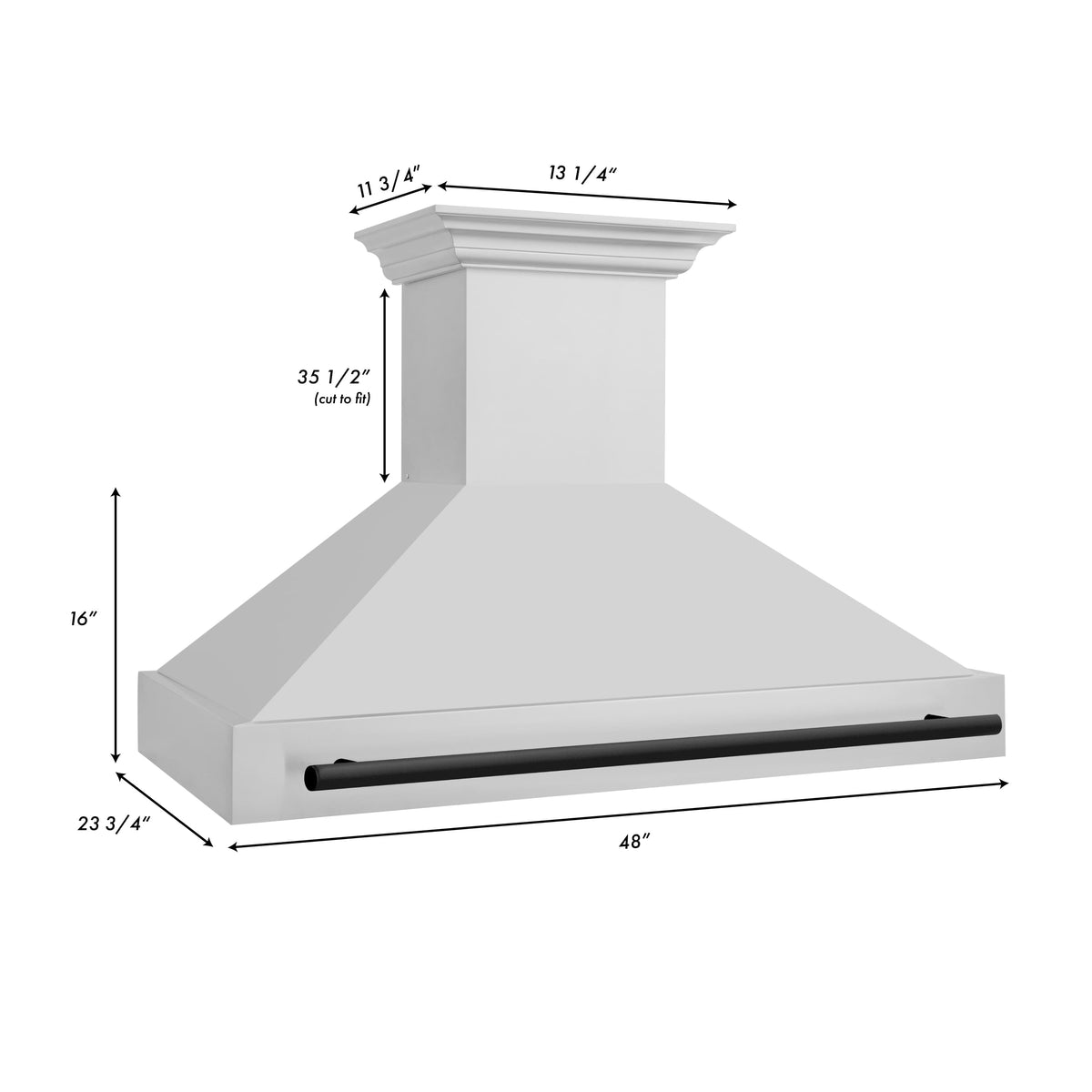 ZLINE Autograph Edition - 48 inches - Externally Vented - Wall Range Hood - Stainless Steel