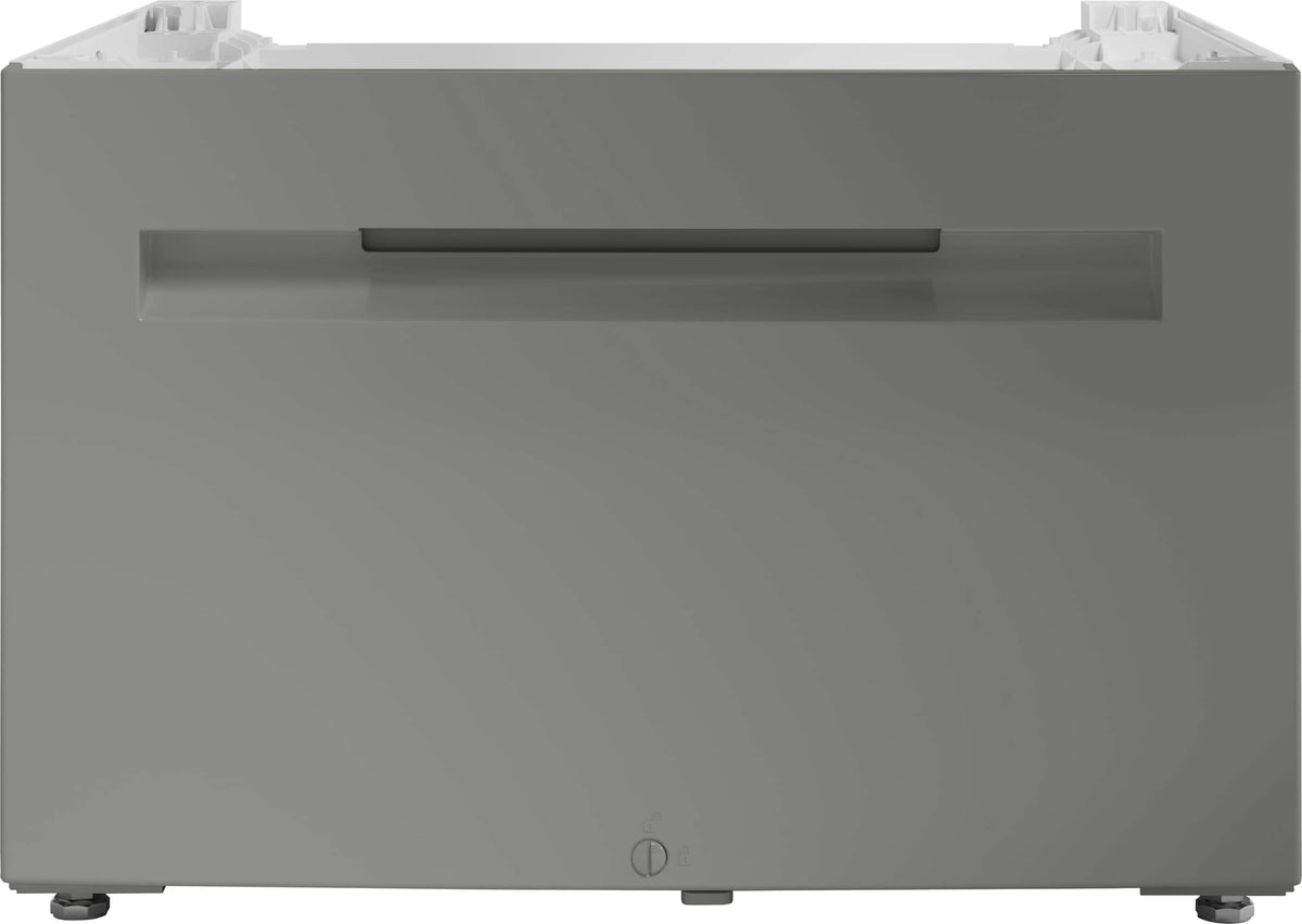 Bosch - 24 in. Wide Laundry Pedestal with Storage Drawer for WGB246AXUC Washer - Pearl Steel