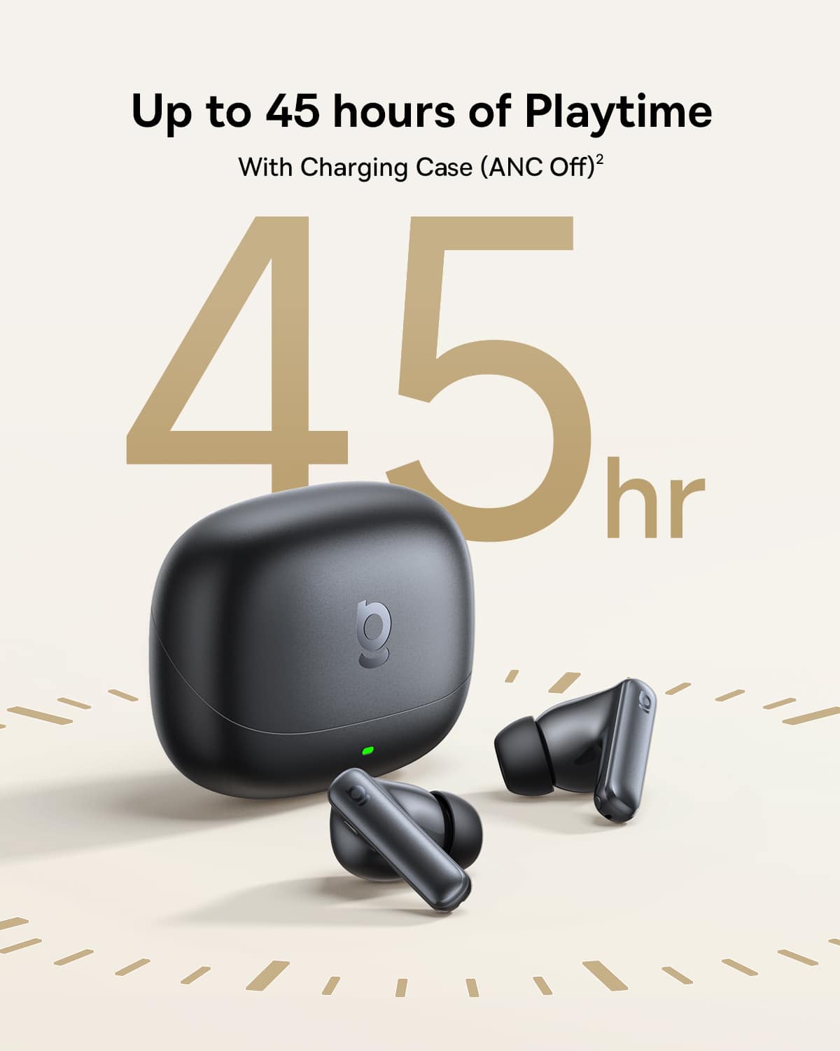 Baseus - Bass EP10 Ultra Noise Cancelling Earbuds - 65-Hour Playtime,Adaptive ANC,LDAC Hi-Res,Bluetooth 6.0 - Black