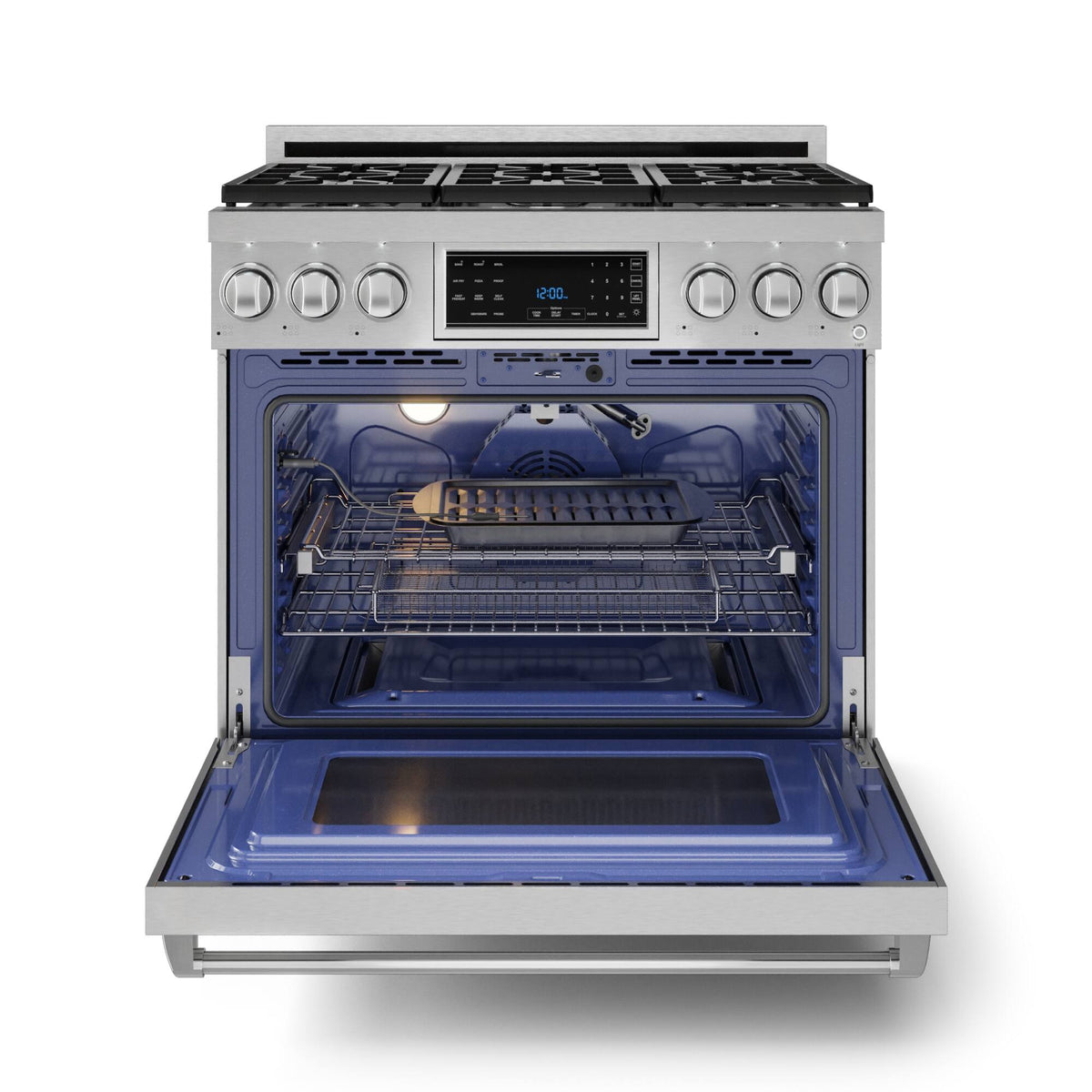 36 in. Wide 6 Burner Gordon Ramsay Series by Thor Kitchen 6.0 Cu. Ft Freestanding Gas Range - Stainless Steel