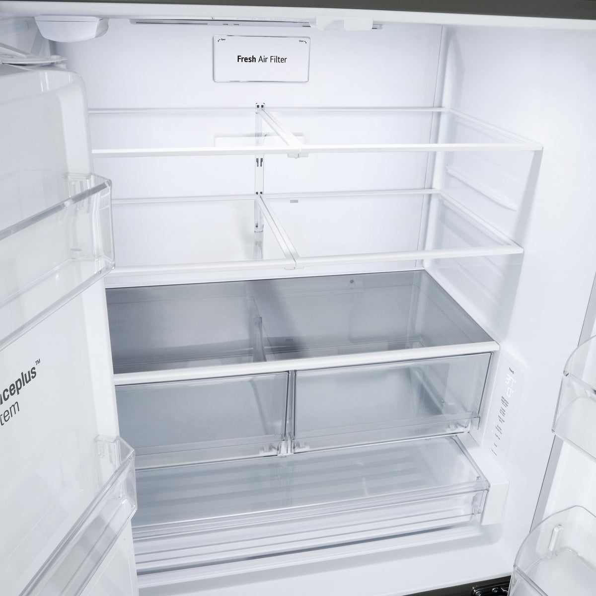 LG - 36-in Wide Counter-Depth MAX 23.7 Cu. Ft. 3-Door Smart French Door Refrigerator with Zero Clearance Hinge System - PrintProof Stainless Steel Look
