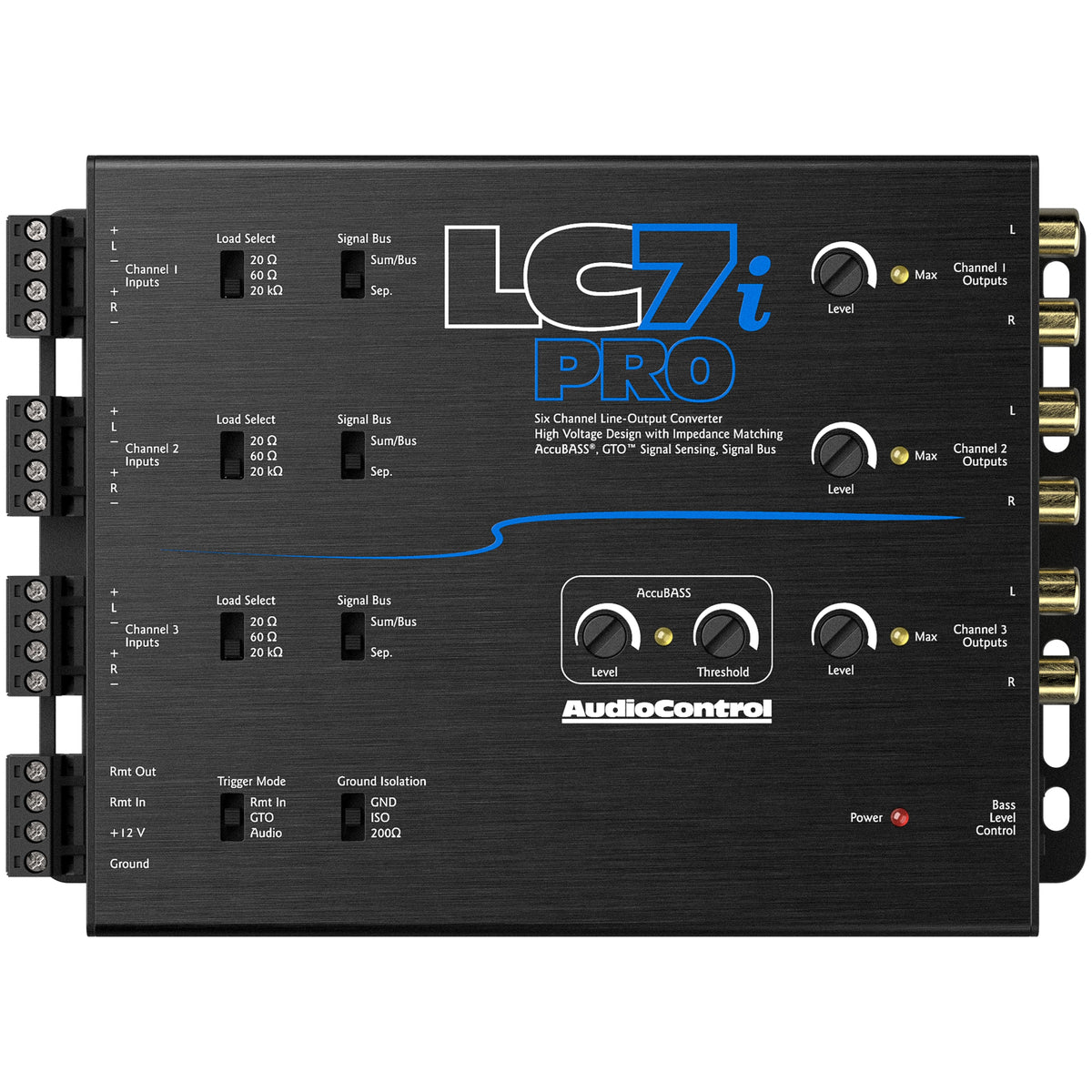 AudioControl - 6-Channel Active Line Output Converter with AccuBASS and Subwoofer Control - Black
